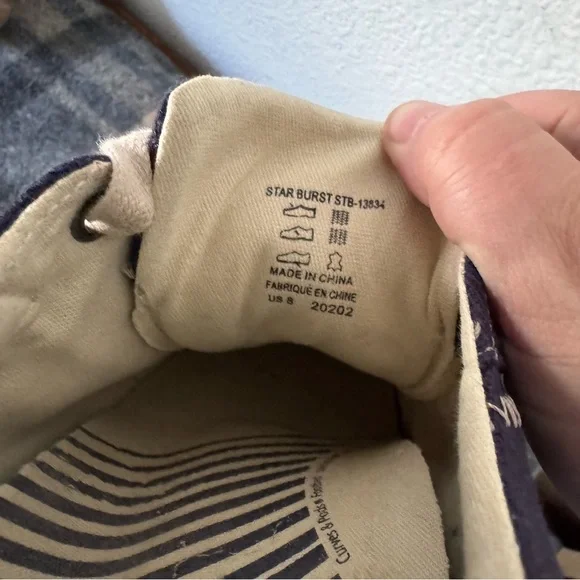 Taos Star Burst Canvas Sneakers Navy 8 Everyday Stylish Comfort Boho Casual - Picture 9 of 10